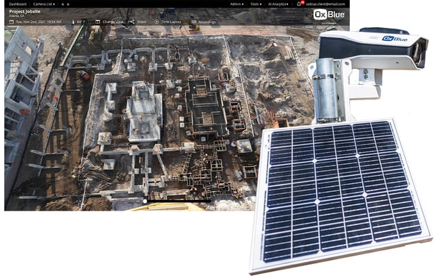 solar time lapse camera for construction