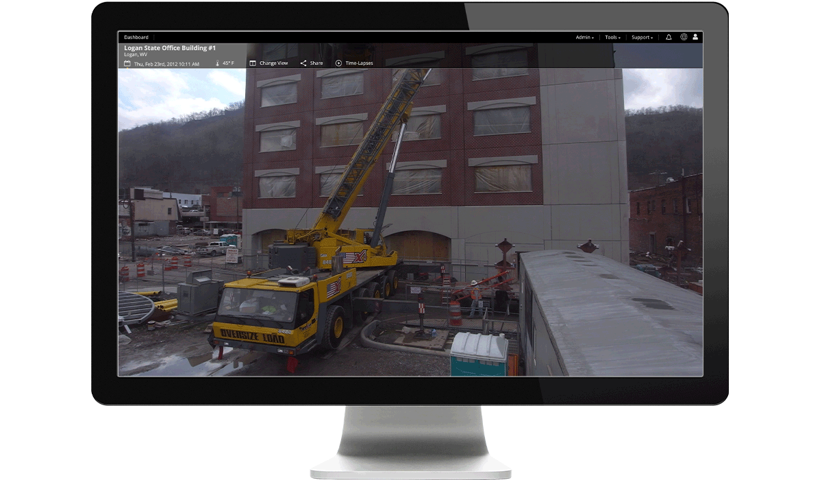 The team used OxBlue's web app to monitor progress