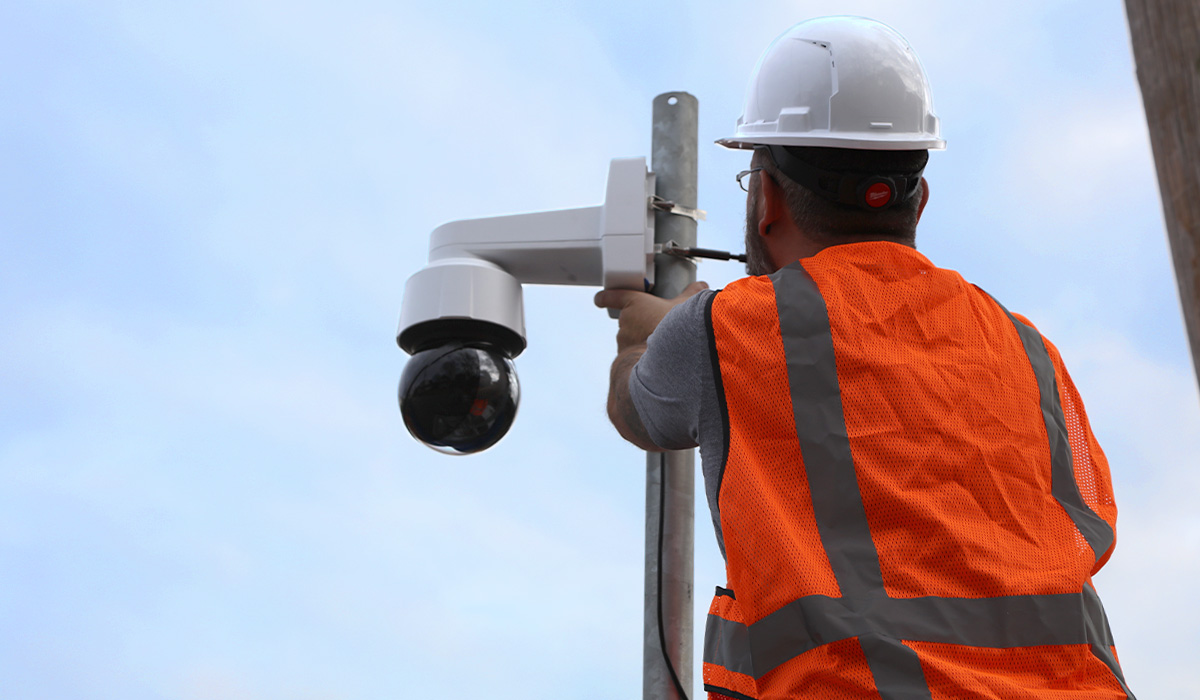 Jobsite cameras are placed on site for easy schedule monitoring