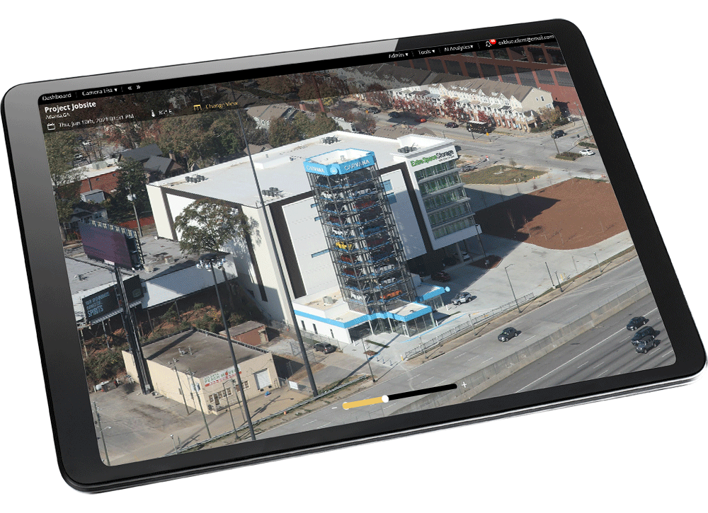 live construction cameras, live jobsite viewing