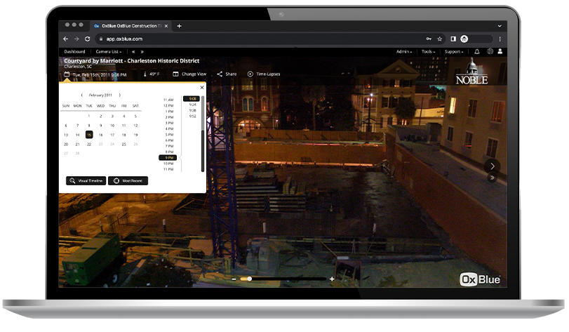 Construction cameras document the jobsite in perfect detail to track progress
