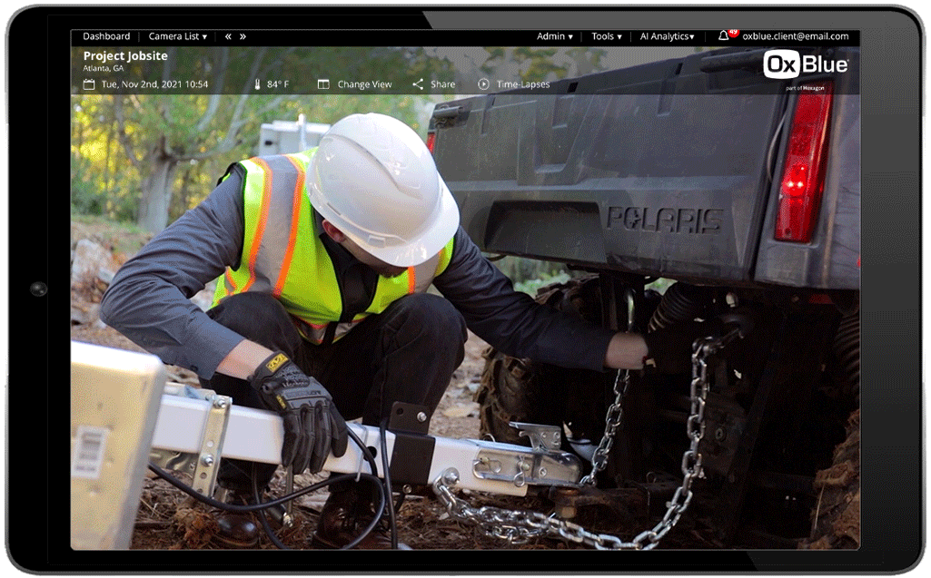 data center solar power construction camera