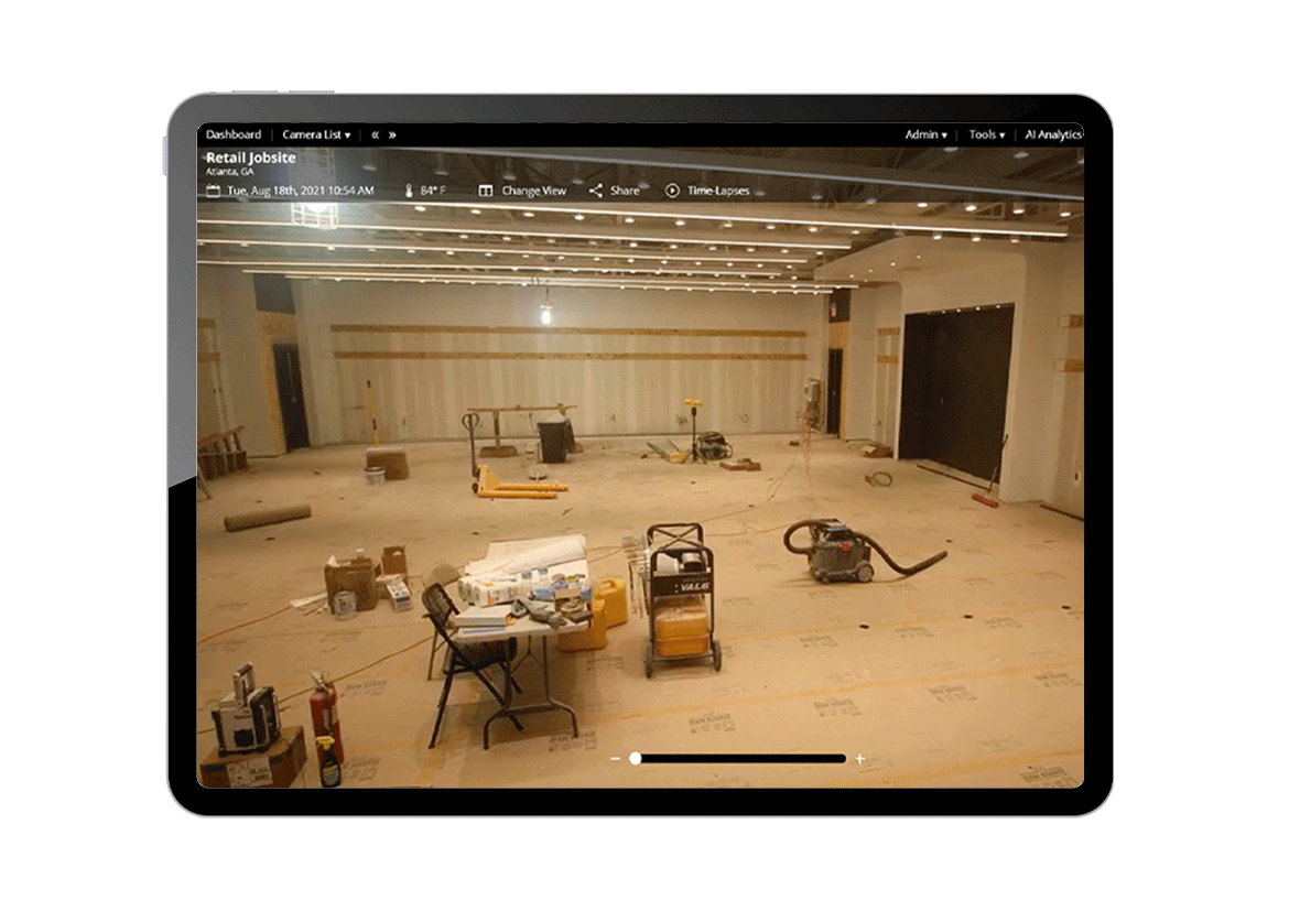 construction cameras for retail jobsites