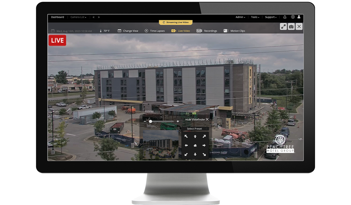 Peachtree Hotel Group uses live construction cameras