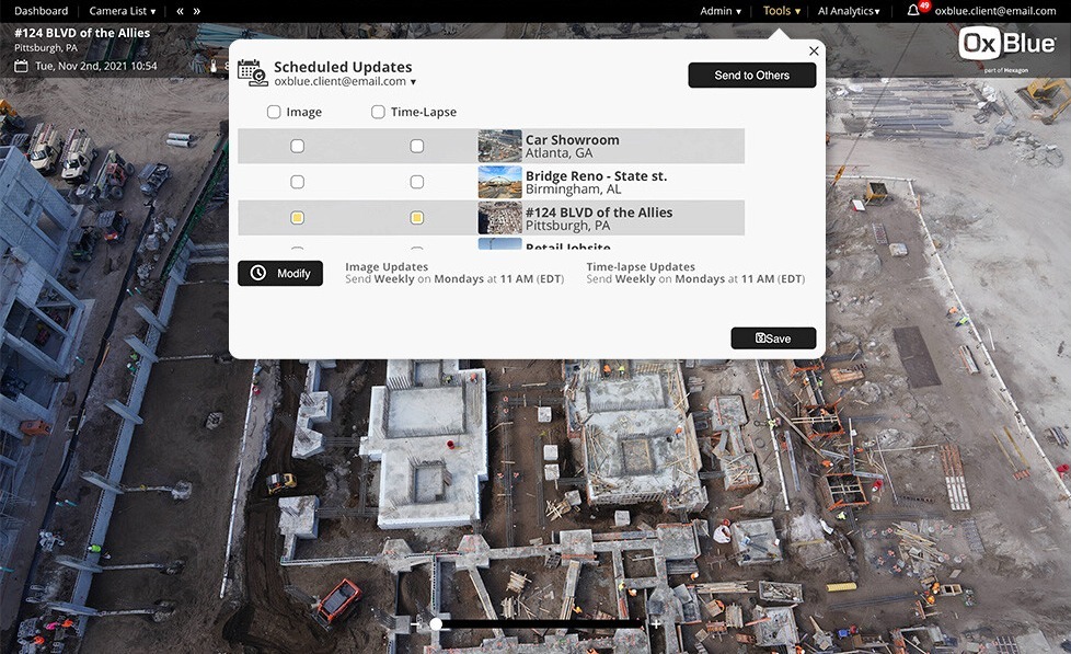 time lapse camera for construction