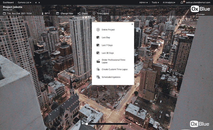 OxBlue Time-Lapse Construction Camera