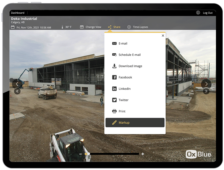 warehouse construction camera project documentation