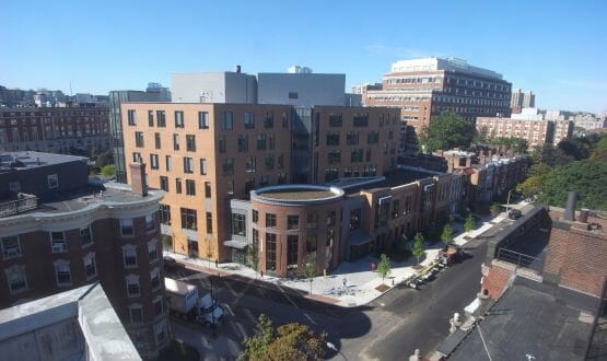 BOSTON UNIVERSITY'S STUDENT SERVICES CENTER STAYS ON TRACK