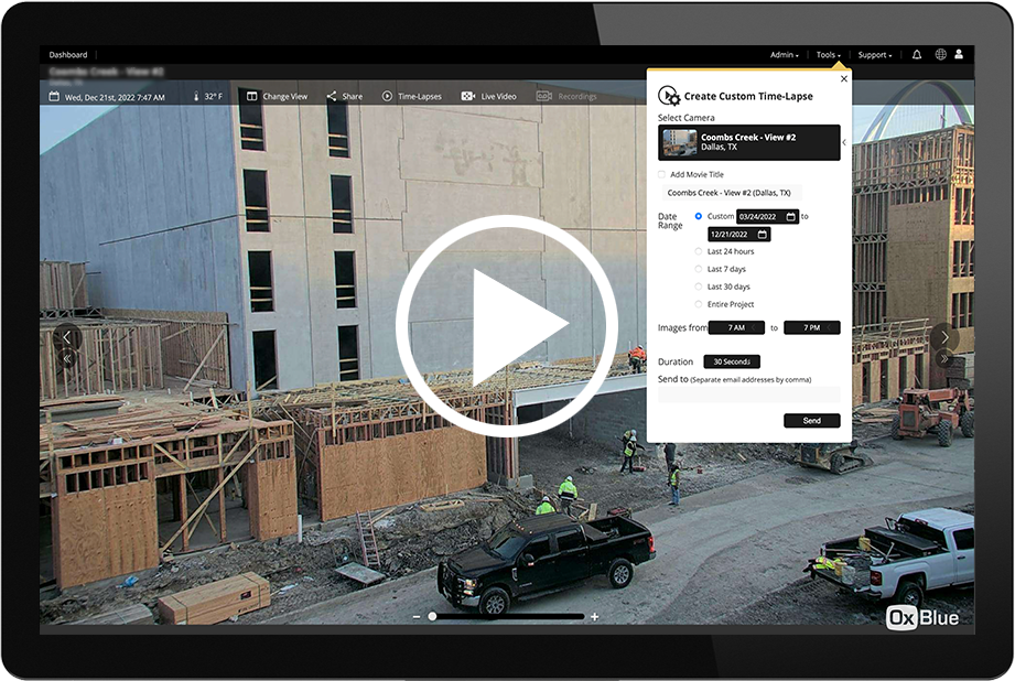 OxBlue Construction Camera Time-Lapse